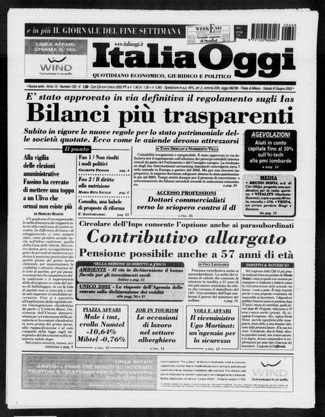 Italia oggi : quotidiano di economia finanza e politica